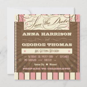 Affiche Rustique : Mousse de Fraise Save the Date