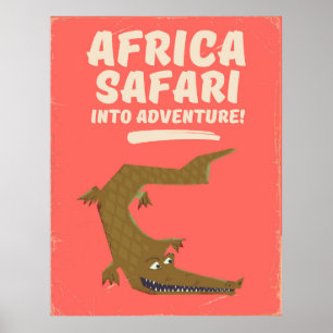 Affiche Safari Crocodile Afrique !