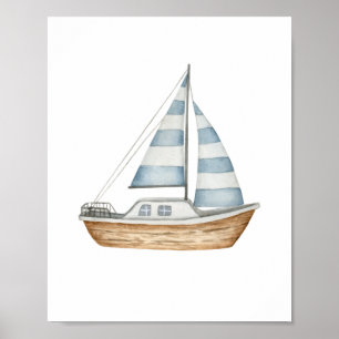 Affiche Sail Away Blue