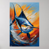 Affiche | Sailfish | Style de peinture à l'huile (Devant)