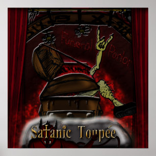 Affiche "Salon funéraire" de Satanic Toupee