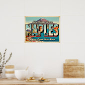 Affiche Salutations Vintage de Naples (Cuisine)