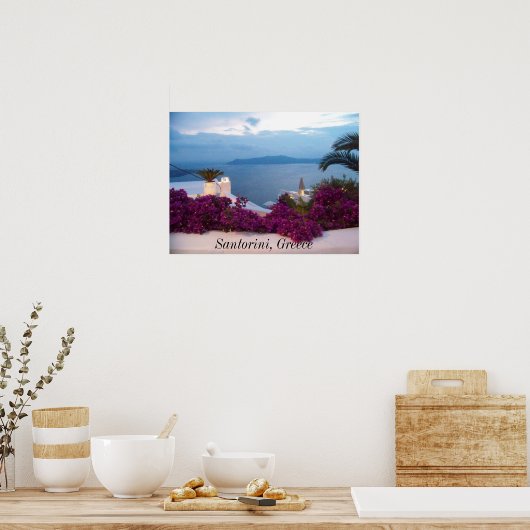 affiche Santorin Grèce (Cuisine)