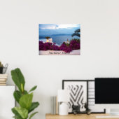 affiche Santorin Grèce (Bureau à domicile)