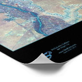 Affiche satellite d'Albuquerque, Nouveau-Mexique (Coin)