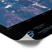 Affiche satellite de Cancun, Mexique (Coin)