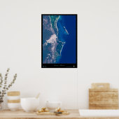 Affiche satellite de Cancun, Mexique (Cuisine)