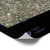 Affiche satellite de Détroit, Michigan (Coin)