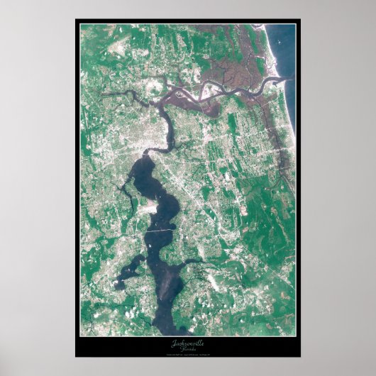 Affiche satellite de Jacksonville, Floride (Devant)