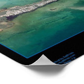 Affiche satellite de Key Largo, Floride (Coin)