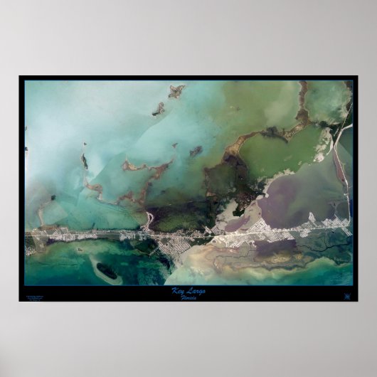Affiche satellite de Key Largo, Floride (Devant)