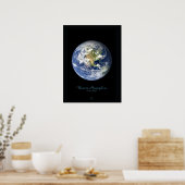 Affiche satellite de l'hémisphère occidental (Cuisine)