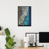 Affiche satellite de Miami, Floride (Bureau à domicile)
