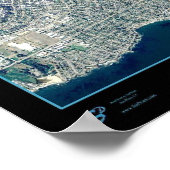 Affiche satellite de père Noël Cruz, Californie (Coin)