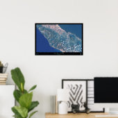 Affiche satellite de San Juan del Sur, Nicaragua (Bureau à domicile)