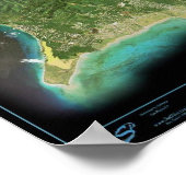 Affiche satellite des îles Vierges américaines de  (Coin)