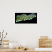 Affiche satellite des îles Vierges américaines de  (Cuisine)