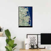 Affiche satellite du Delaware Seashore (Bureau à domicile)