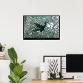 Affiche satellite du lac Arrowhead, Californie (Bureau à domicile)