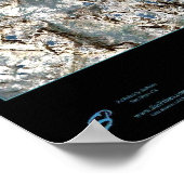 Affiche satellite du lac Tahoe Californie/Nevada (Coin)