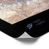 Affiche satellite du parc national de Bryce Canyon (Coin)