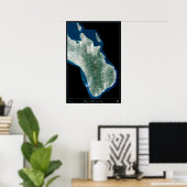 Affiche satellite du sud de la Basse Californie, M (Bureau à domicile)