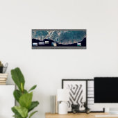 Affiche satellite East Cape, Basse Californie (Bureau à domicile)