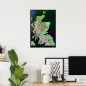 Affiche satellite écossaise (Bureau à domicile)