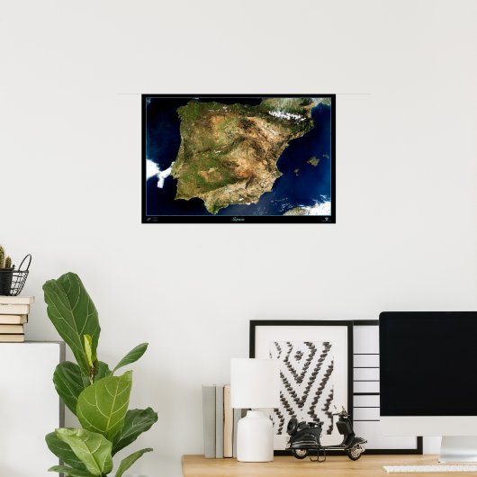 Affiche satellite en Espagne (Bureau à domicile)