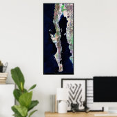 Affiche satellite géante de 41 po x 96 po en Basse (Bureau à domicile)