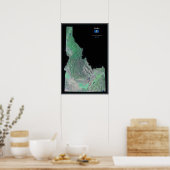 Affiche satellite Idaho (Cuisine)