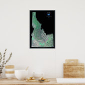 Affiche satellite Idaho (Cuisine)