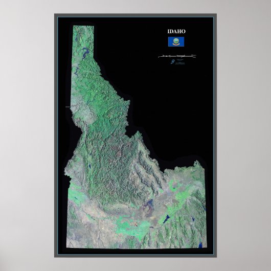 Affiche satellite Idaho (Devant)