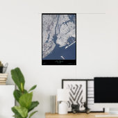 Affiche satellite New York City, New York (Bureau à domicile)