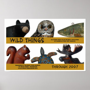 Affiche sauvage d'exposition de choses