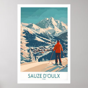 Affiche Sauze dOulx Italie 1