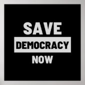 Affiche Save Democracy Now (Devant)