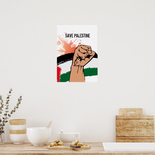 Affiche Save Palestine (Cuisine)