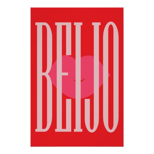 Affiche savoureuse; Beijo = baiser (Devant)