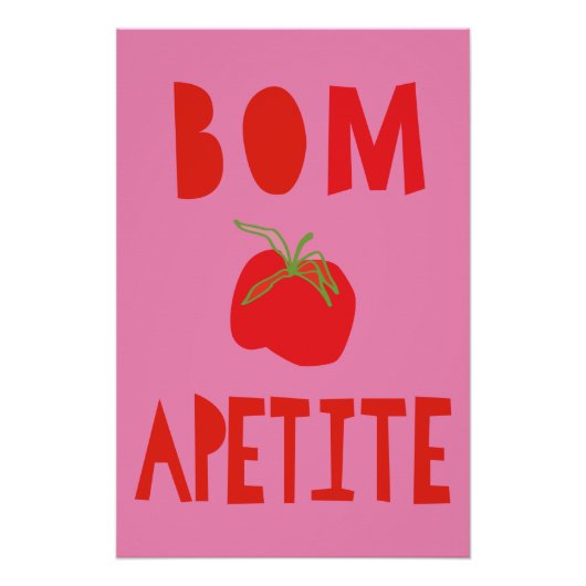 Affiche savoureuse ; Bom Apetite=Bon appétit (Devant)