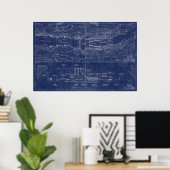 Affiche schématique du modèle du barrage Hoover (Bureau à domicile)
