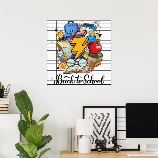 Affiche scolaire (Bureau à domicile)