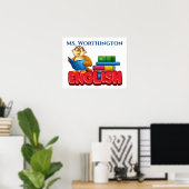 Affiche scolaire - Enseignant anglais (Bureau à domicile)