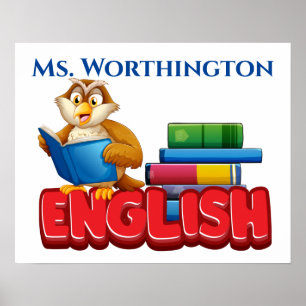 Affiche scolaire - Enseignant anglais