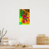 Affiche Selfie Orange Abstrait 12 x 18 (Cuisine)