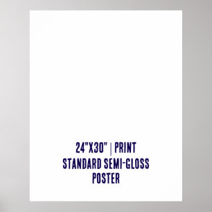 Affiche semi-brillante personnalisée 24"x30" stand