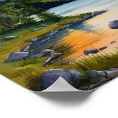 Affiche Serene Mountain and Trees (Coin)