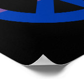 Affiche signe de paix drapeau bisexualité (Coin)