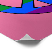 Affiche signe de paix drapeau LGBT (Coin)