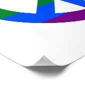 Affiche signe de paix drapeau LGBT (Coin)